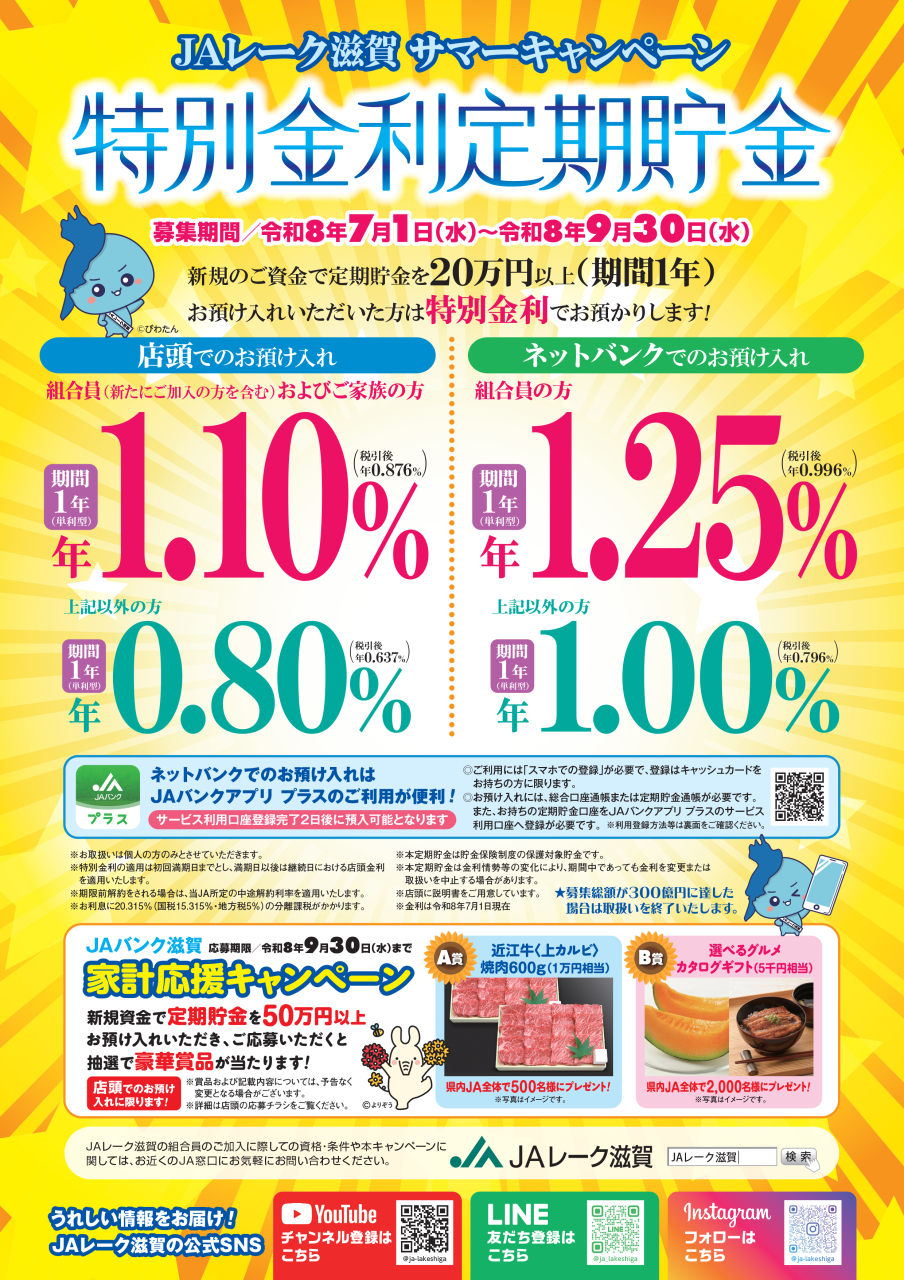 サマーキャンペーン定期貯金